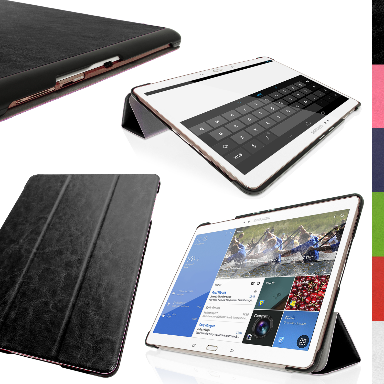 Pu Leather Smart Cover For Samsung Galaxy Tab S Sm T T